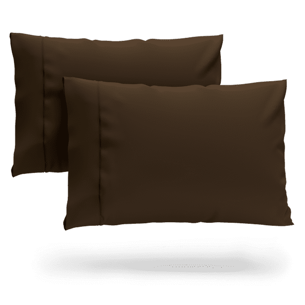 King Silky Soft Pillowcases Set of 2 Bamboo Cotton Blend Solid Standard